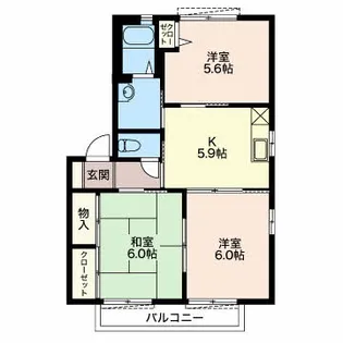 カーサ アコルデC【2階】の間取り
