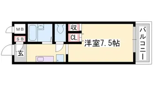 アドバンス城北【1階】の間取り