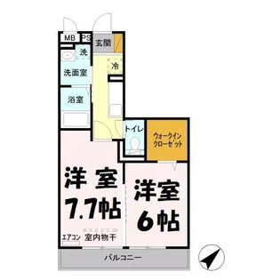 ヴィラ アリエッティ B【3階】の間取り