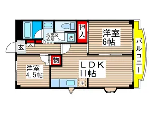 ビュ-アイランドさつきが丘【2階】の間取り