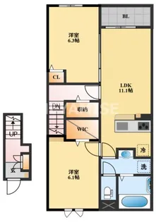 グリシーヌ 愛野【2階】の間取り