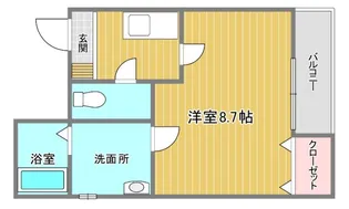 クレフラスト駅南大通り【2階】の間取り