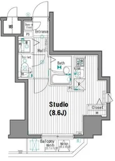 ガーラ芝御成門【3階】の間取り