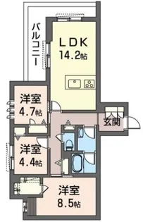 フローラ ケイプ【2階】の間取り