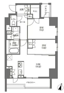 HAMACHO APARTMENTS【15階】の間取り
