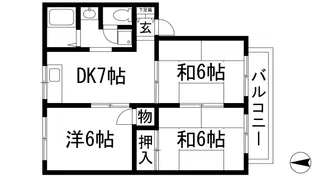 ルミエール中山【2階】の間取り