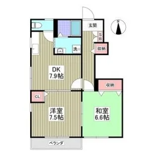 さくらコーポB【1階】の間取り