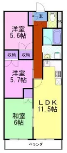 ケルムスコットコート【5階】の間取り