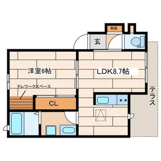 NOVAハイツ【1階】の間取り