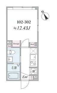 サンキャピタル北新宿【2階】の間取り