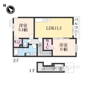 ゼファーハウスK2【1階】の間取り