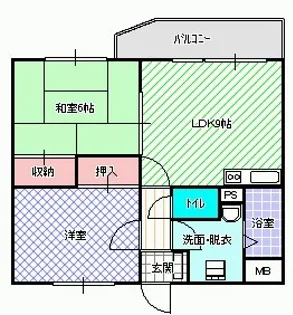 シャトー忍ヶ丘【2階】の間取り