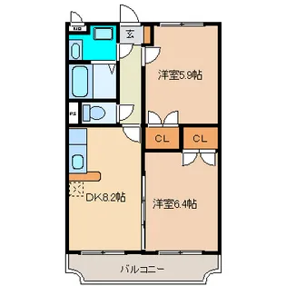 ユーミー富沢【3階】の間取り