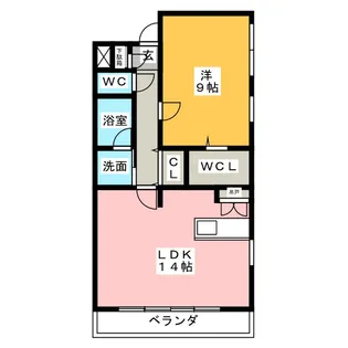 ラフィーネ出川【5階】の間取り