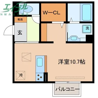 ディーシャンブル別名B【1階】の間取り