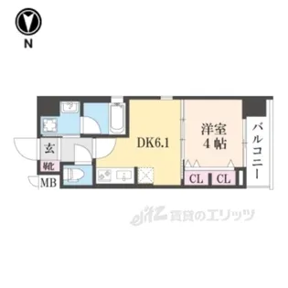 ベラジオ雅び烏丸十条2【7階】の間取り
