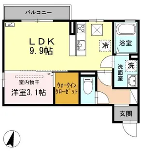 メゾン・ド・レーヴ【1階】の間取り