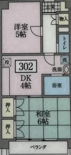 鷹ノ羽レジデンス【3階】の間取り