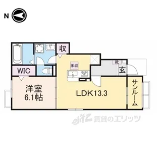 チャロズコート【1階】の間取り