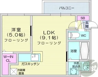 アレイズ元町【3階】の間取り