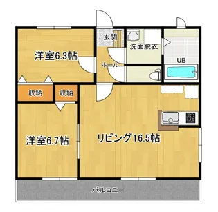 メゾン滝の里【2階】の間取り