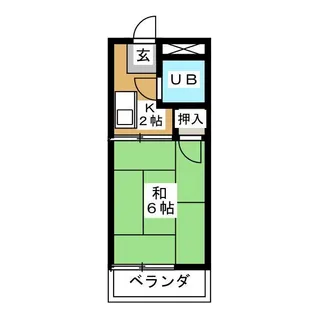 服部ハイツ【2階】の間取り