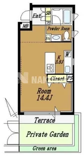 アルカンシエル駒沢【1階】の間取り