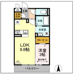 ボヌールY【2階】の間取り