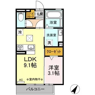 フロレゾン【1階】の間取り