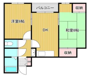 クリスタルハイツ紫光【5階】の間取り