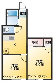 ヒルズハウス【3階】の間取り
