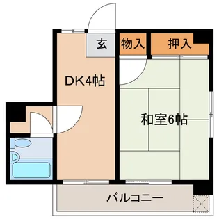 プライムone中央【4階】の間取り