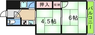 岸里グリーンハイツ【2階】の間取り