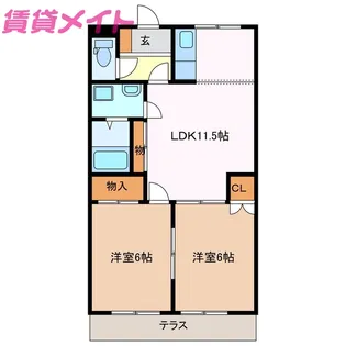 Green Hill Sugi【1階】の間取り