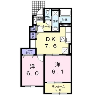 スカイスター南宮A【1階】の間取り