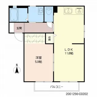 ガーデンホームズ大原 C棟【2階】の間取り