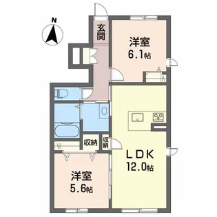 シャーメゾンことぶき【1階】の間取り