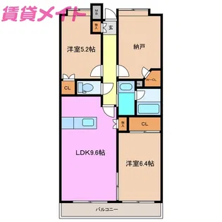 パレ久保田【4階】の間取り