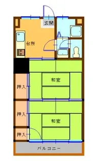 キャステール北綾瀬【3階】の間取り