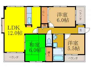 グレ-シィ丸川【3階】の間取り