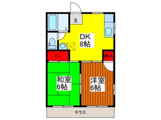 山崎ハイツ【1階】の間取り