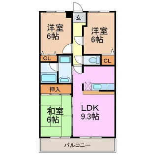 グリーンハイツ森下【3階】の間取り