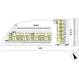 コスモパーク C棟【3階】の地図