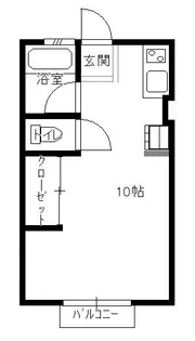 シティハイムナカニシB【2階】の間取り