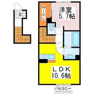 ベルジュ森田【2階】の間取り