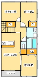 レーヴKI【2階】の間取り
