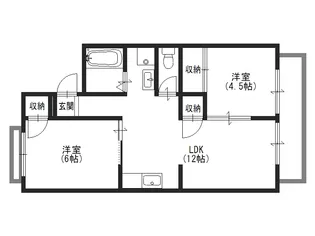 クレシエ星ヶ丘【2階】の間取り