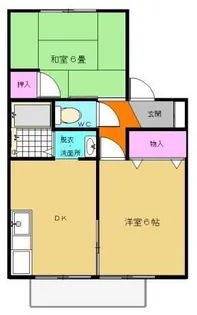 セジュール平野【2階】の間取り