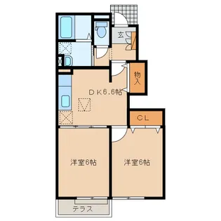 山口県岩国市由宇町南沖1【アパート】の間取り