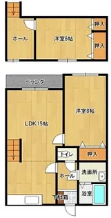 2LDKの間取り画像